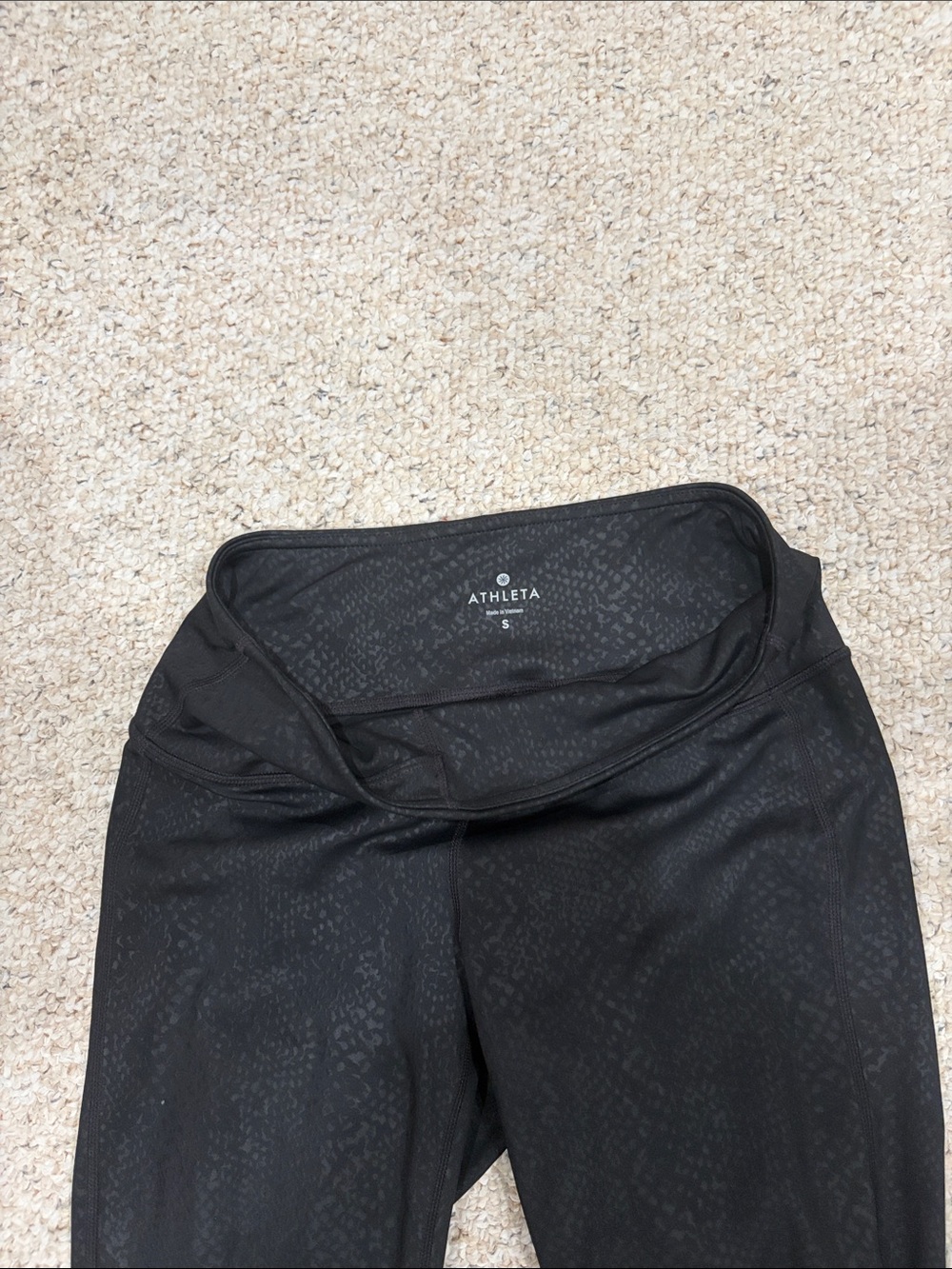 Athleta Black Textured High-Rise Jeggings - Picture 2 of 3